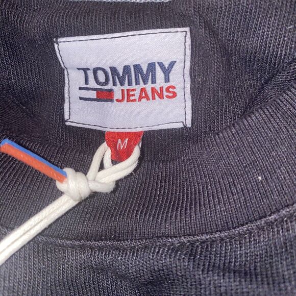 Tommy Jeans Oversized Short Sleeve Tee Shirt Dress Women Size Medium Black Badge - Picture 5 of 6